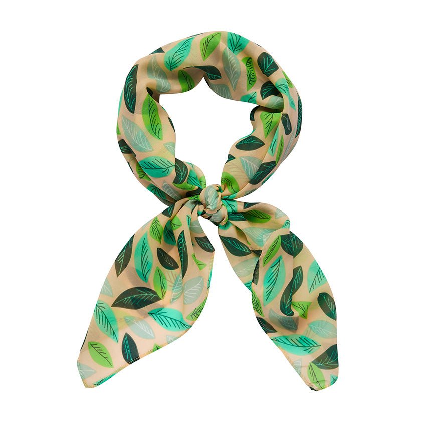 Tranquil Leaves Head Scarf - Rockamilly-Jewellery-Vintage