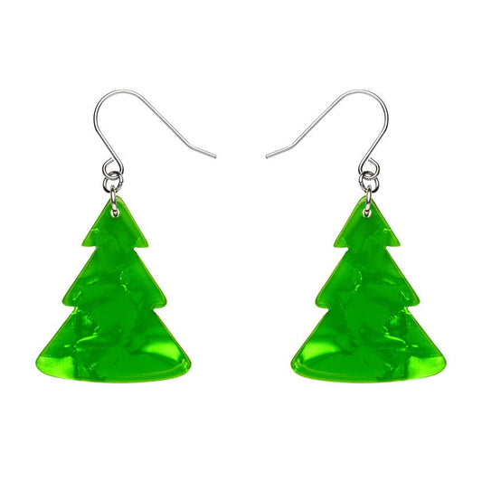 Tree Ripple Drop Earrings - Green - Rockamilly-Jewellery-Vintage