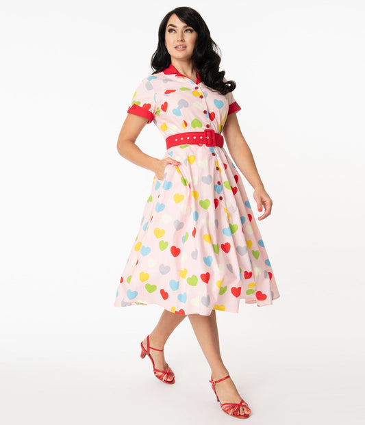 Valentine Heart Venus Swing Dress - Rockamilly-Dresses-Vintage