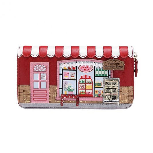 Vendula Corner Shop Large Ziparound Wallet - Rockamilly-Bags & Purses-Vintage
