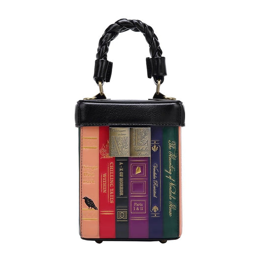 Vendula Ghoulevard Books Box Bag - Rockamilly-Bags & Purses-Vintage