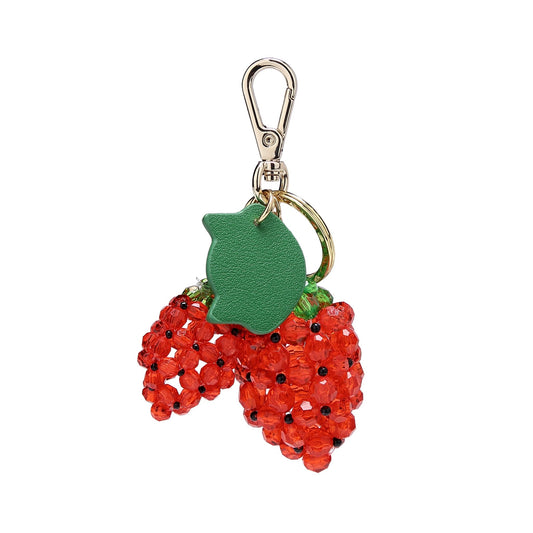 Vendula Smoothies Beaded Strawberry Key Charm - Rockamilly-Bags & Purses-Vintage