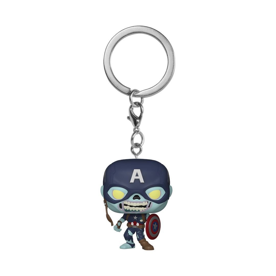 What If - Zombie Captain America Keychain - Rockamilly-POP-Vintage