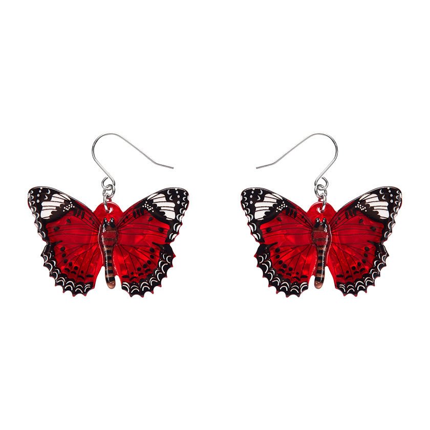 Wings Laced in Red Earrings - Rockamilly-Jewellery-Vintage