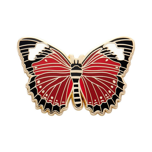 Wings Laced in Red Enamel Pin - Rockamilly-Jewellery-Vintage